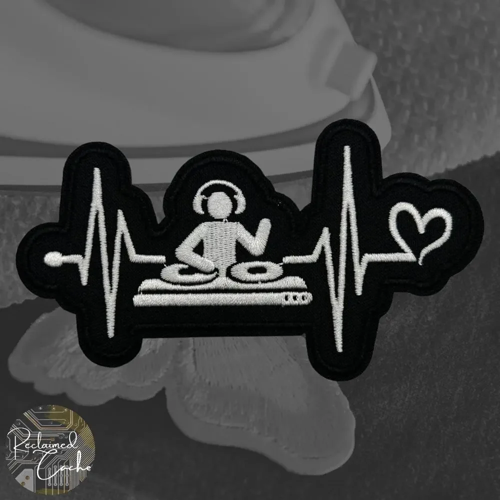 Heartbeat DJ Iron On Patch